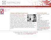 Nonprofit: Virtual Women's Center: Graphic design by Media South, programming by Averra Media. Site maintained by client using Averra's Web Content Management Tool.
